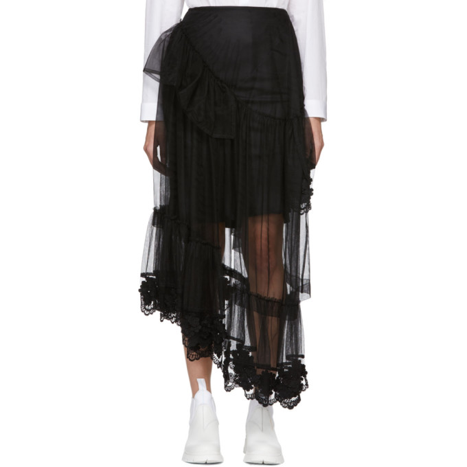 Moncler Genius 4 Moncler Simone Rocha Black Tulle Skirt