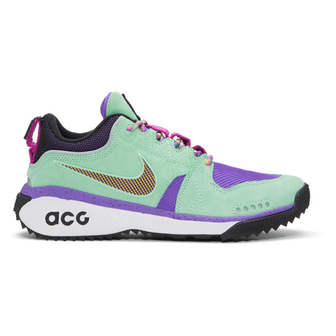 Nike ACG Green & Purple ACG Dog Mountain Sneakers