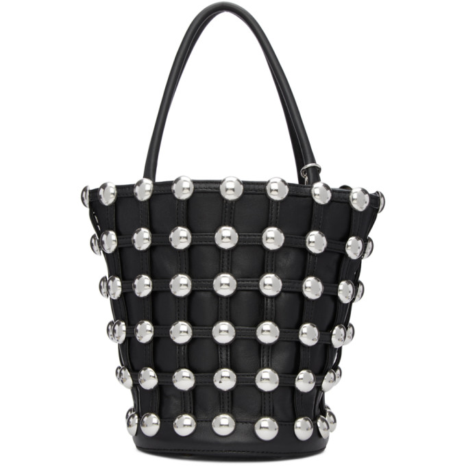 ALEXANDER WANG ALEXANDER WANG BLACK LARGE ROXY CAGE BUCKET BAG