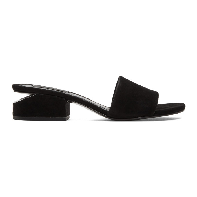 Alexander Wang Black Suede Lou Sandals