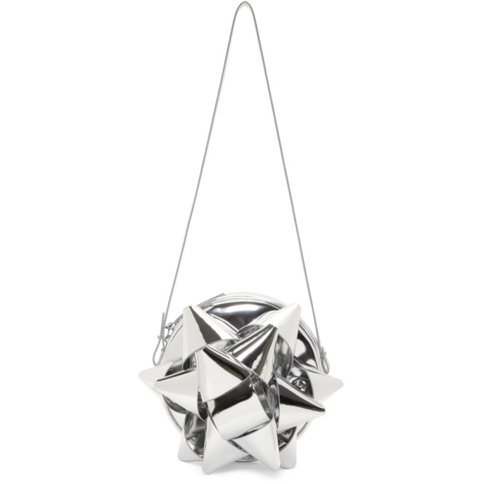 MM6 Maison Martin Margiela Silver Bow Shoulder Bag