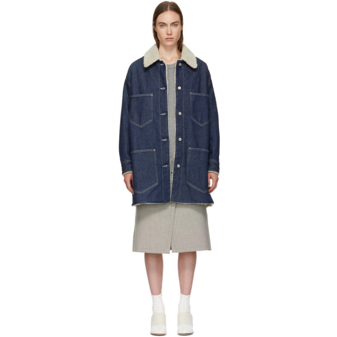 MM6 Maison Martin Margiela Indigo Garage Wash Denim Jacket