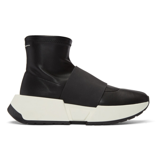 MM6 Maison Martin Margiela Black Sock High-Top Sneakers