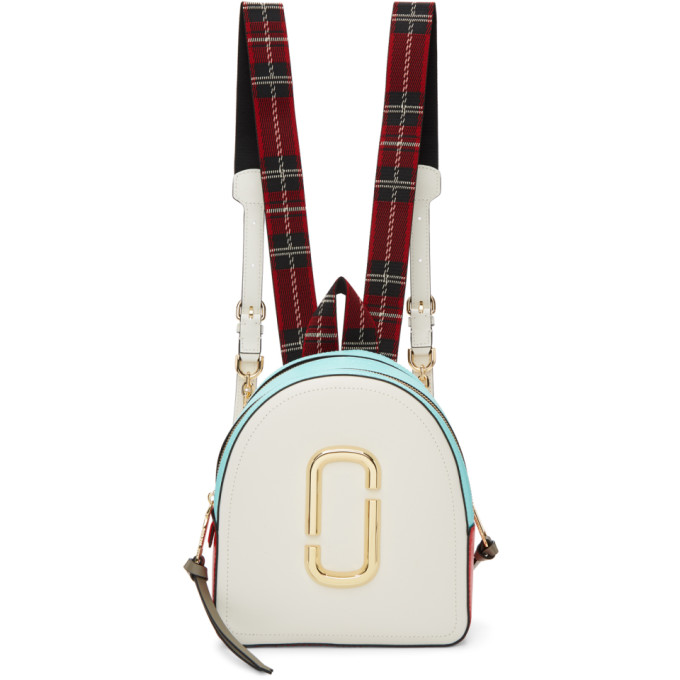 Marc Jacobs White & Blue 'The Pack Shot' Backpack