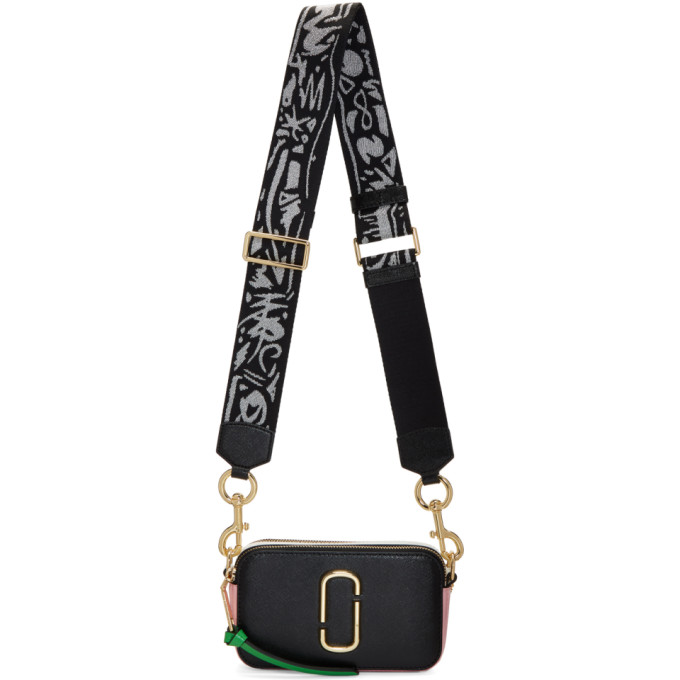 Marc Jacobs Black & Pink Snapshot Bag