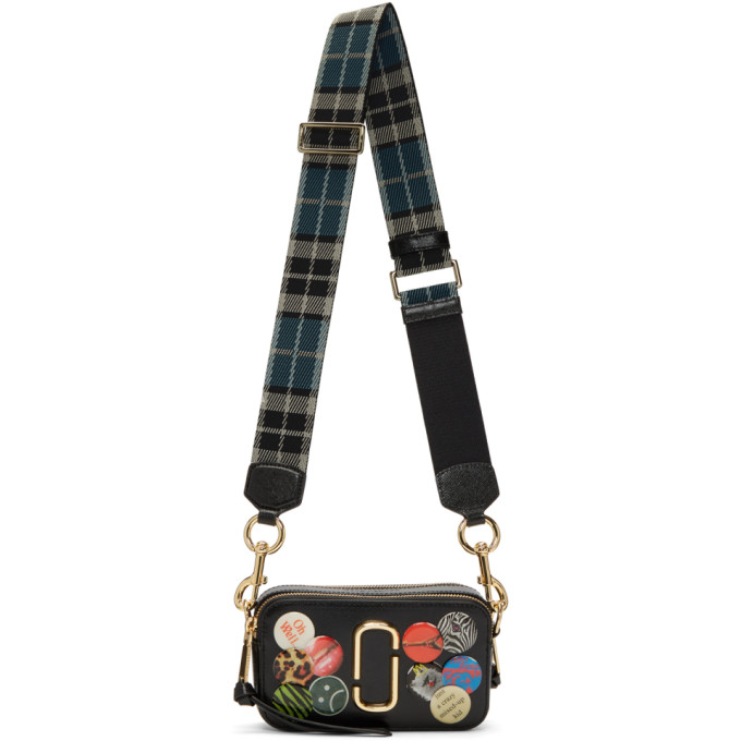 Marc Jacobs Black Snapshot Badges Bag
