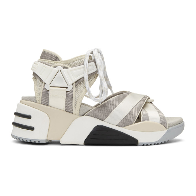 Marc Jacobs Off-White & Grey Somewhere Sport Sandals