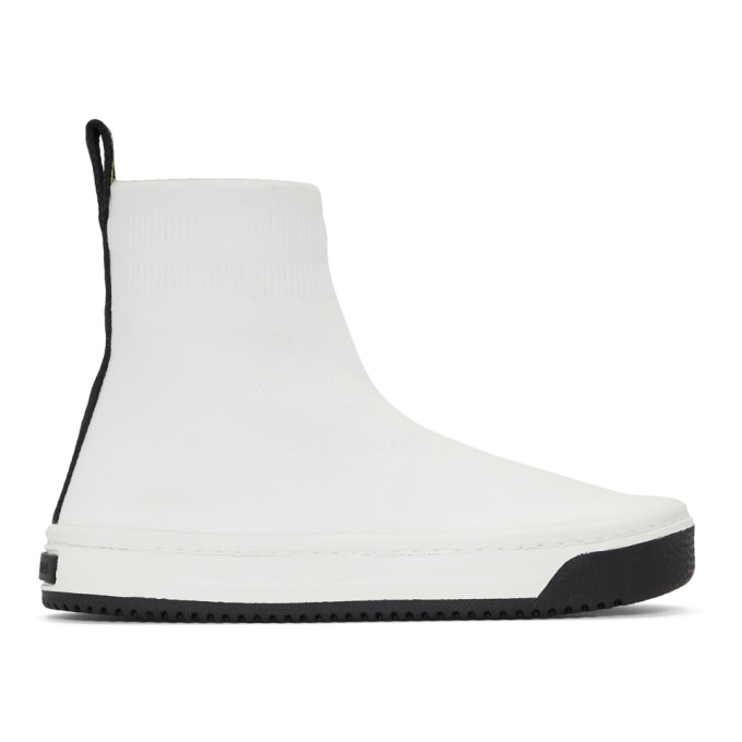 Marc Jacobs White Logo Dart Sock Sneakers