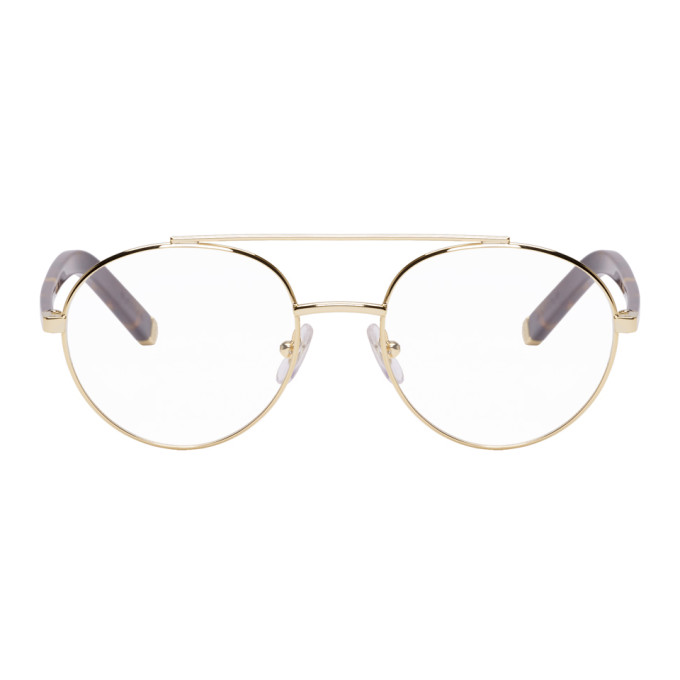 SUPER RETROSUPERFUTURE GOLD NUMERO 32 GLASSES