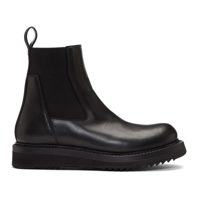 Rick Owens Black Elastic Creeper Boots