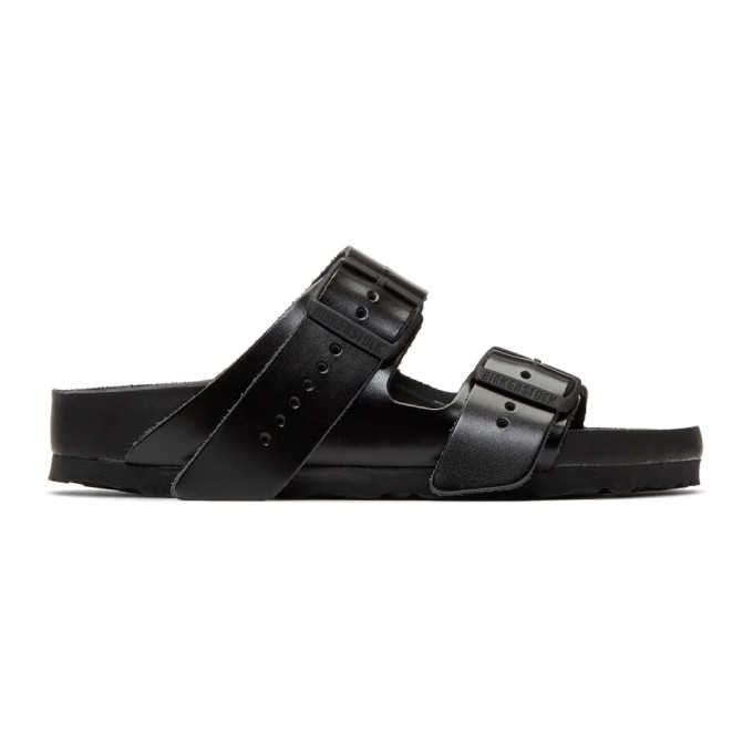 Rick Owens Black BIRKENSTOCK Edition Leather Arizona Sandals
