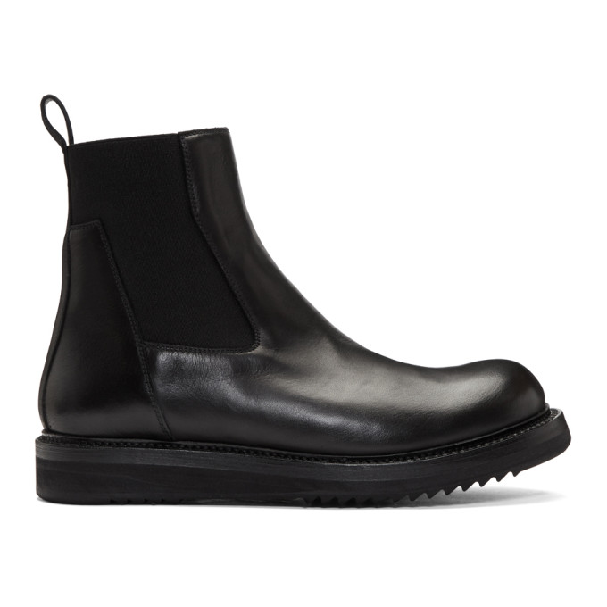 Rick Owens Black Creeper Chelsea Boots