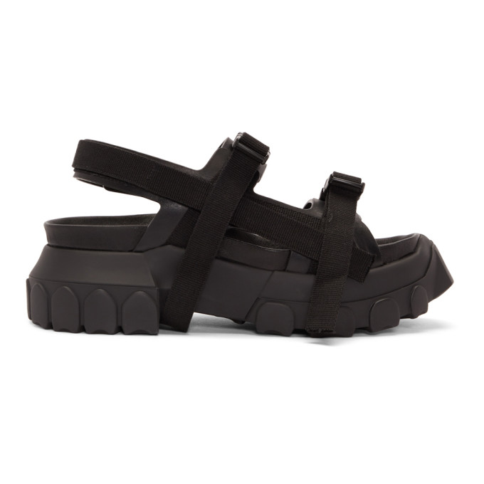 Rick Owens Black Hiking Sandals