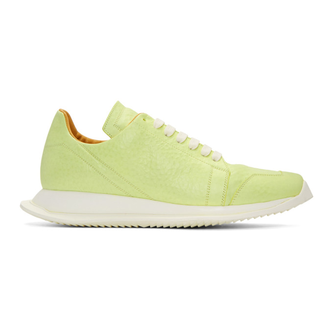 Rick Owens Green Oblique Sneakers