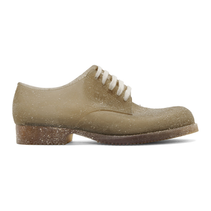 Comme des Garcons Beige Melissa Edition PVC Straw Blucher Derbys