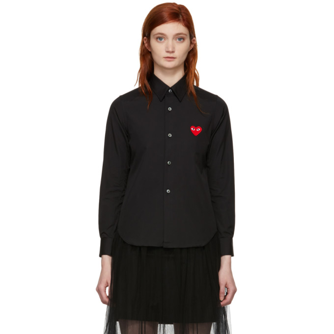 Comme des Garcons Play Black Heart Patch Shirt