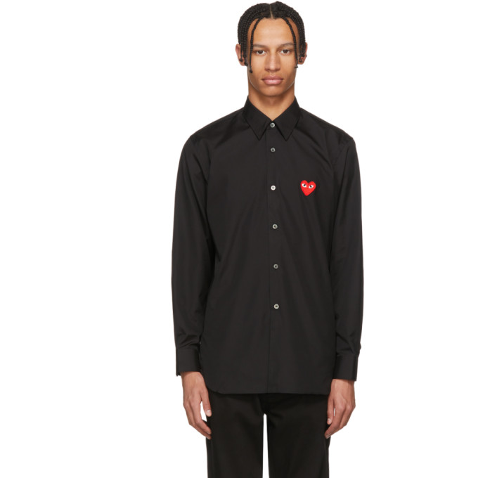 Comme des Garçons Play ブラック ハート パッチ シャツ