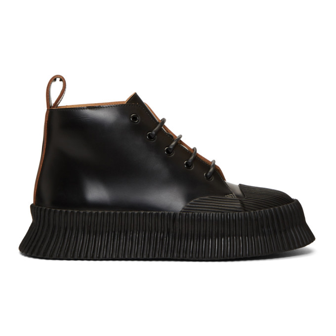 Jil Sander Black Roana High-Top Sneakers