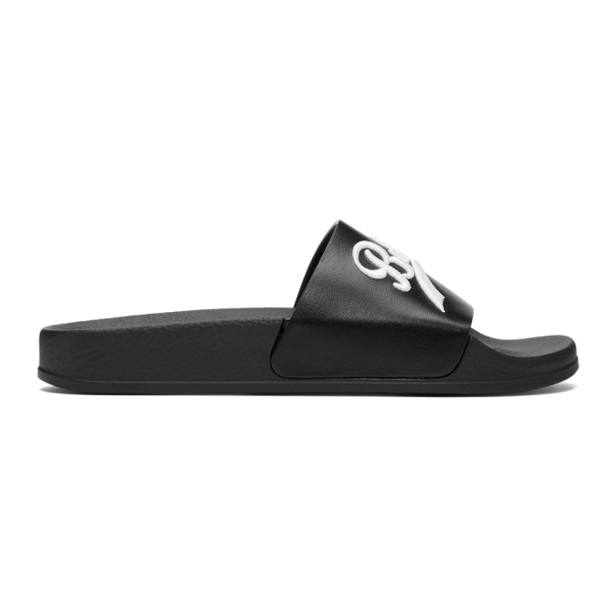 Balmain Black Calypso Slides