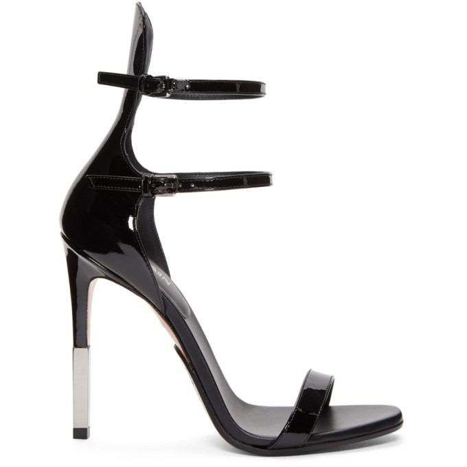 Balmain Black Patent Elvira Sandals