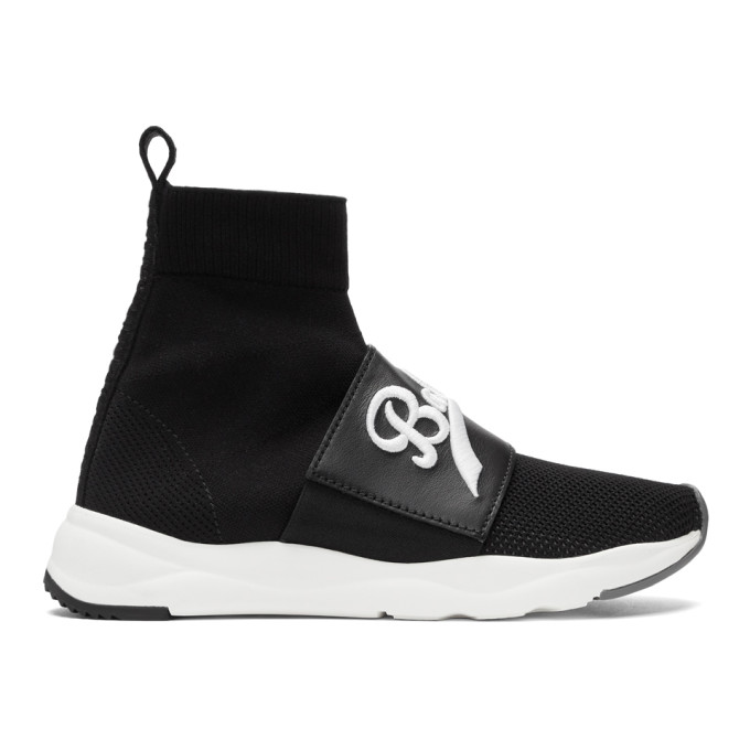 Balmain Black Cameron High-Top Sneakers