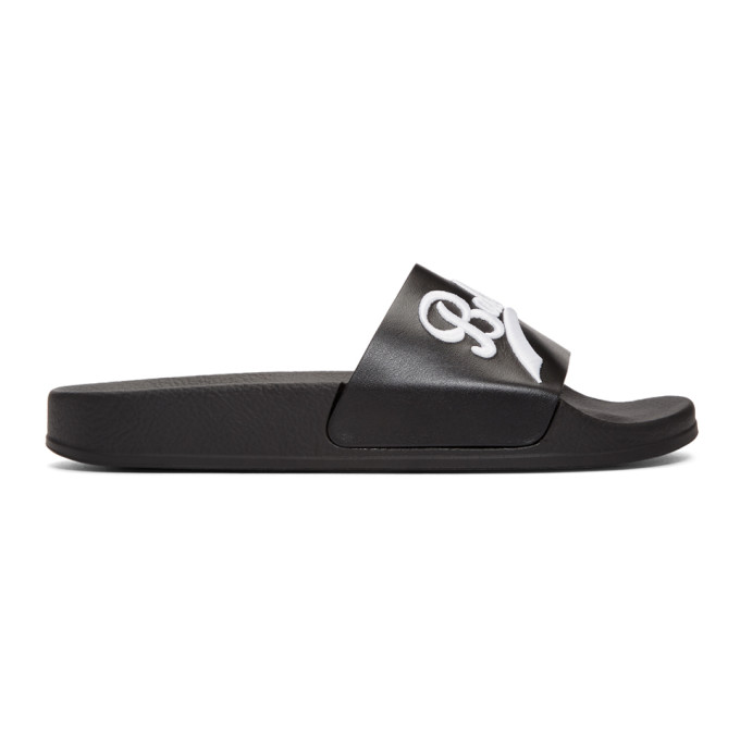 Balmain Black Calypso Slides