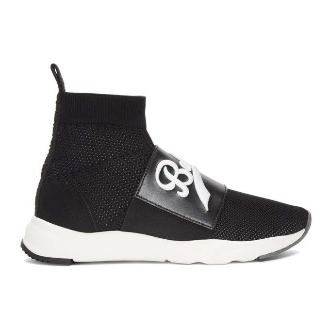 Balmain Black Cameron High-Top Sneakers