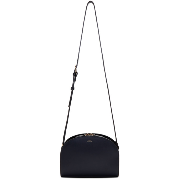 A.P.C. Navy Half Moon Bag