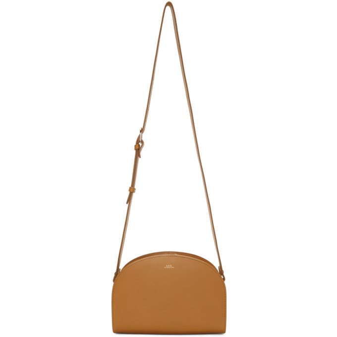 A.P.C. Brown Half Moon Bag