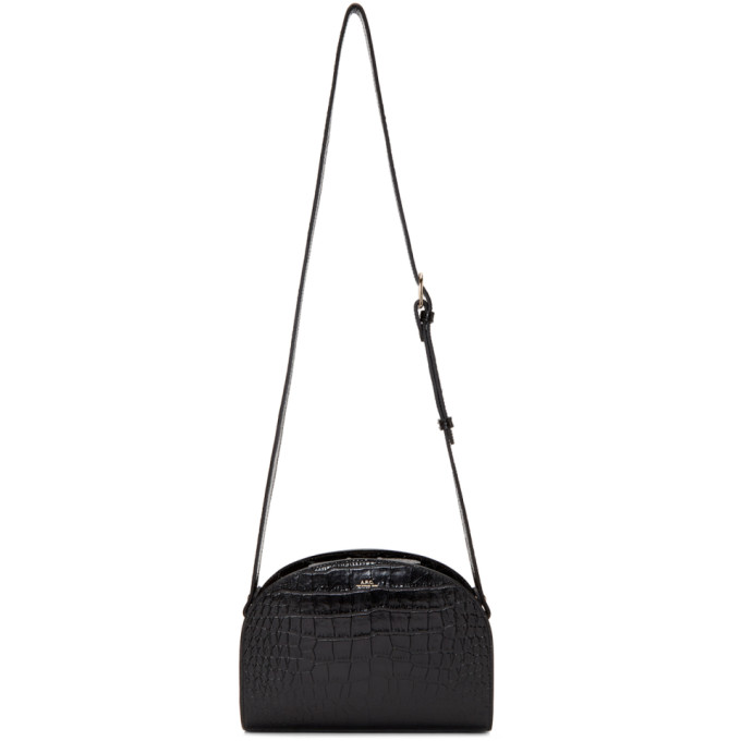 A.P.C. Black Half Moon Bag