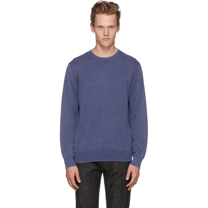 APC A.P.C. BLUE KNIT BERRY SWEATER