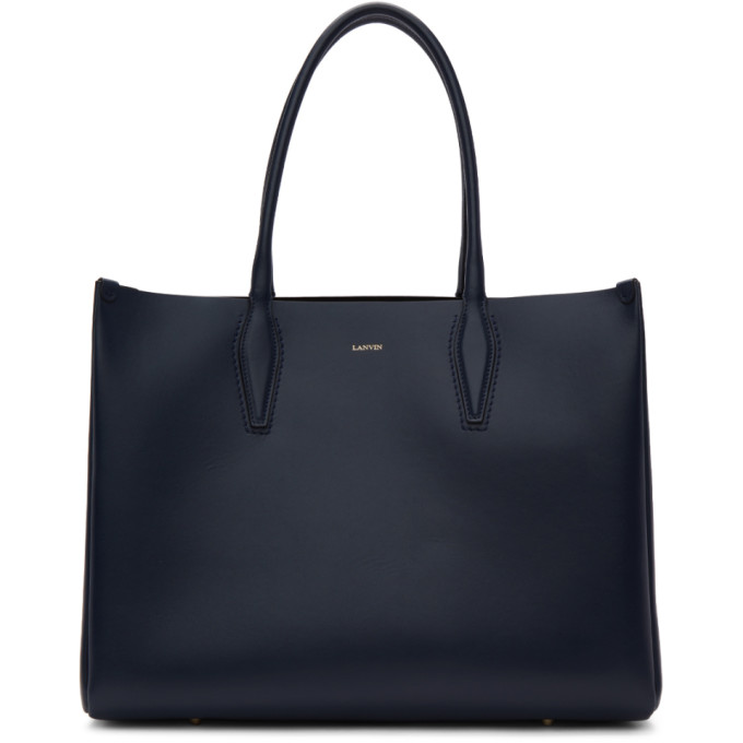 Lanvin Navy Medium Shopper Tote