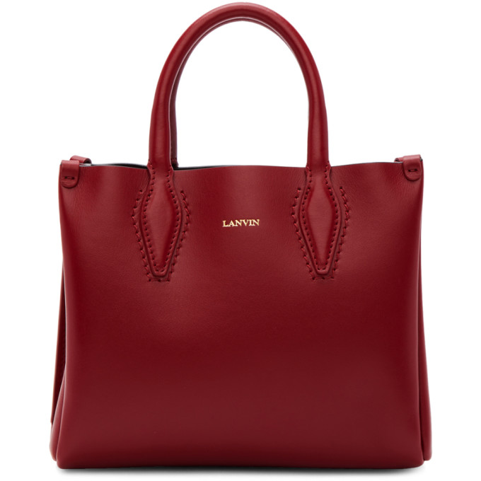 Lanvin Red Nano Shopper Tote