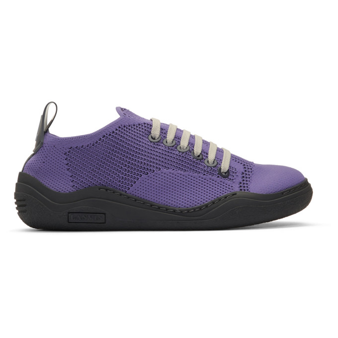 Lanvin Purple Knit Sneakers