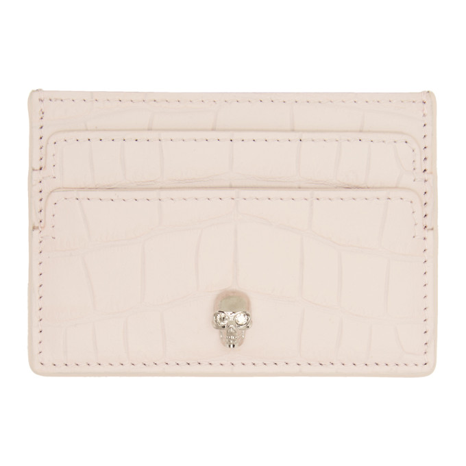 alexander mcqueen card holder pink