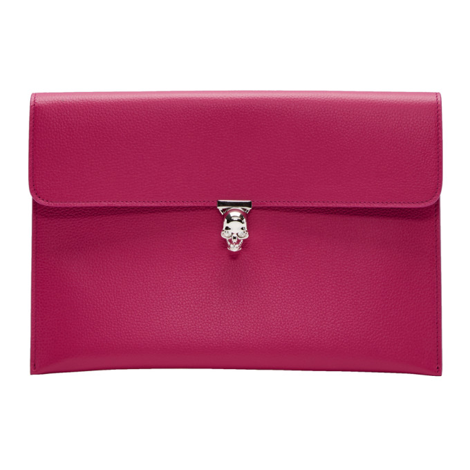 Alexander McQueen Pink Skull Clutch