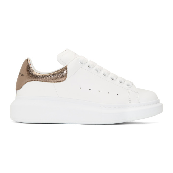 Alexander McQueen White Metallic Oversized Sneakers