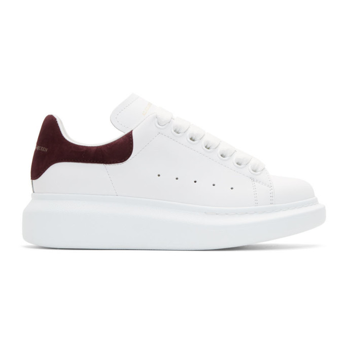 Alexander Mcqueen White And Burgundy 