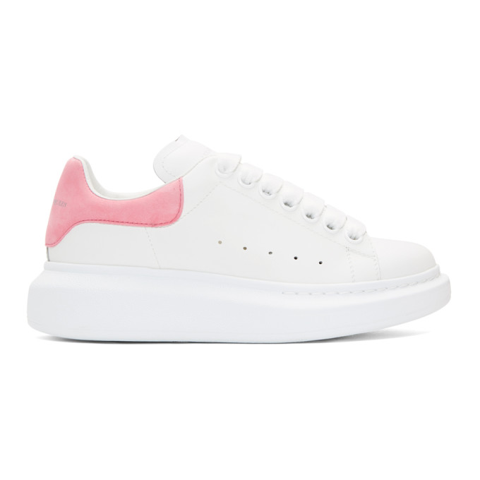 Alexander McQueen White & Pink Oversized Sneakers