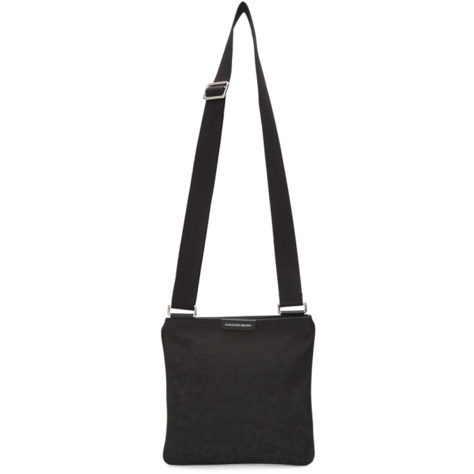 Alexander McQueen Black Skulls Messenger Bag