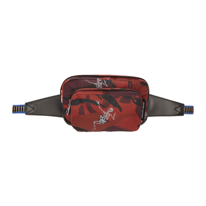 Alexander McQueen Burgundy Urban Bum Fanny Pack