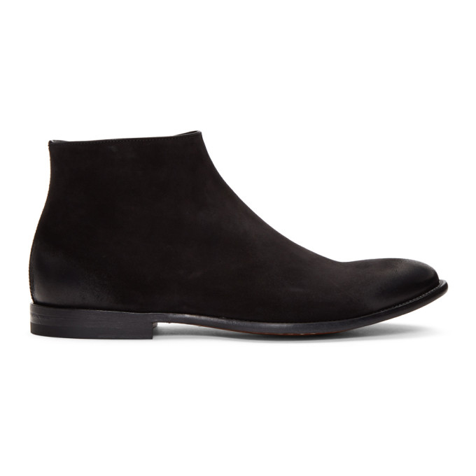 Alexander McQueen Black Suede Dream Zip Boots