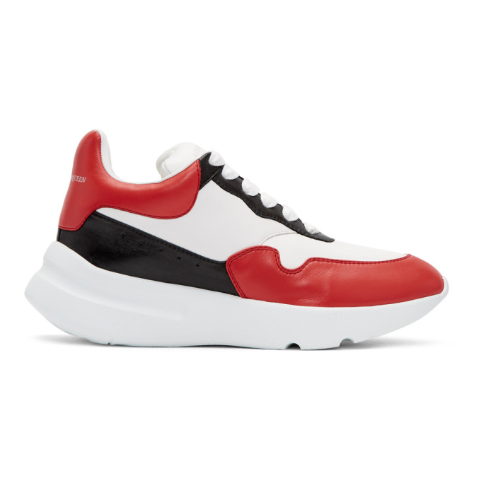 Alexander McQueen White & Red Runner Sneakers