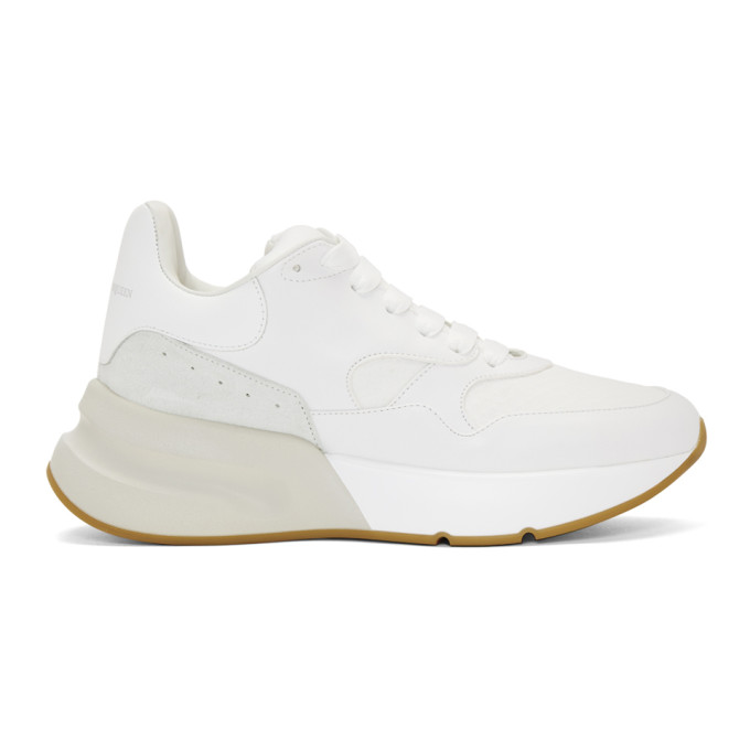 Alexander McQueen White & Beige Joey Sneakers