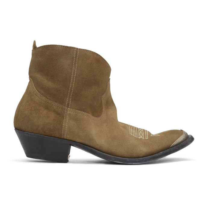 Golden Goose Brown Suede Young Boots