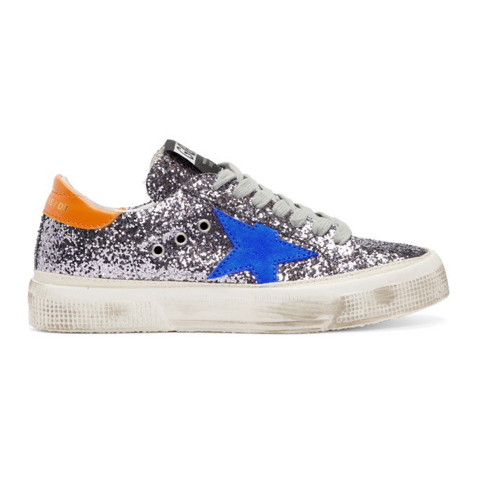 Golden Goose Grey Glitter May Sneakers