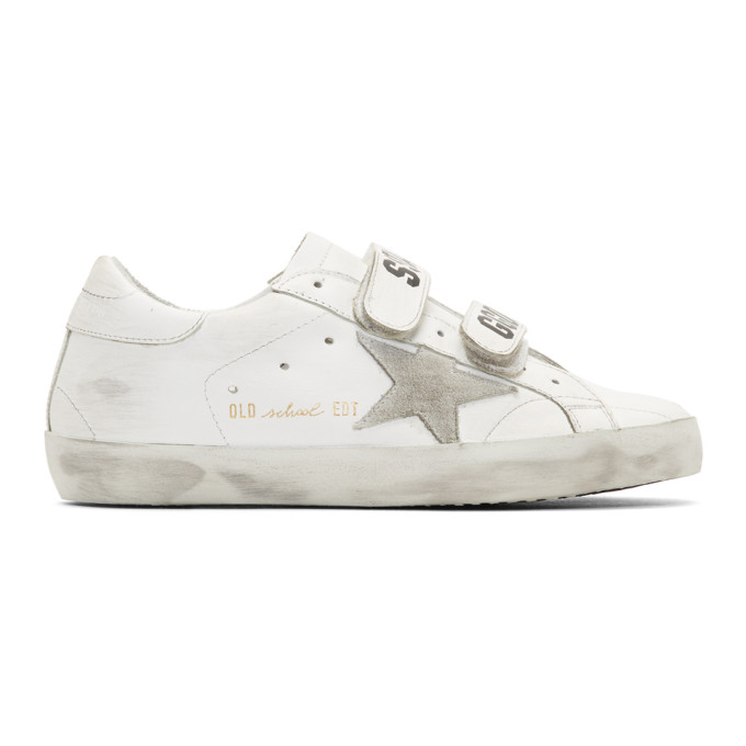 Golden Goose White Old School Superstar Sneaker