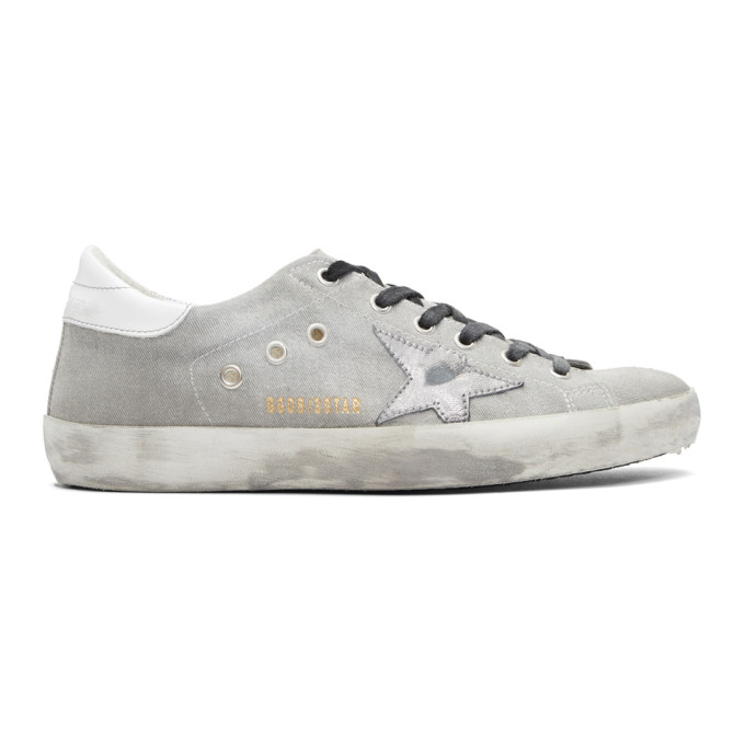 Golden Goose Grey Drill Superstar Sneakers