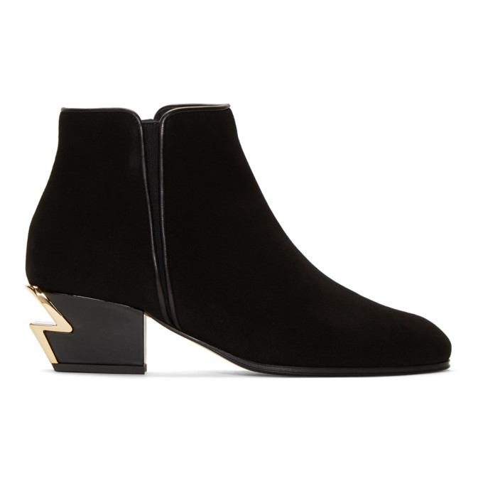 Giuseppe Zanotti Black Suede Nicky 40 Boots