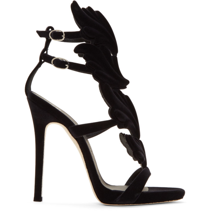Giuseppe Zanotti Black Coline Wings 110 Sandals